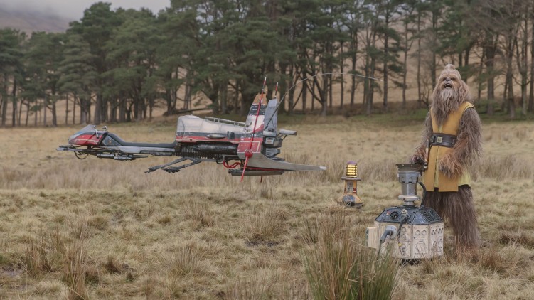 Brendok behind the scenes photo from the set of Star Wars: The Acolyte