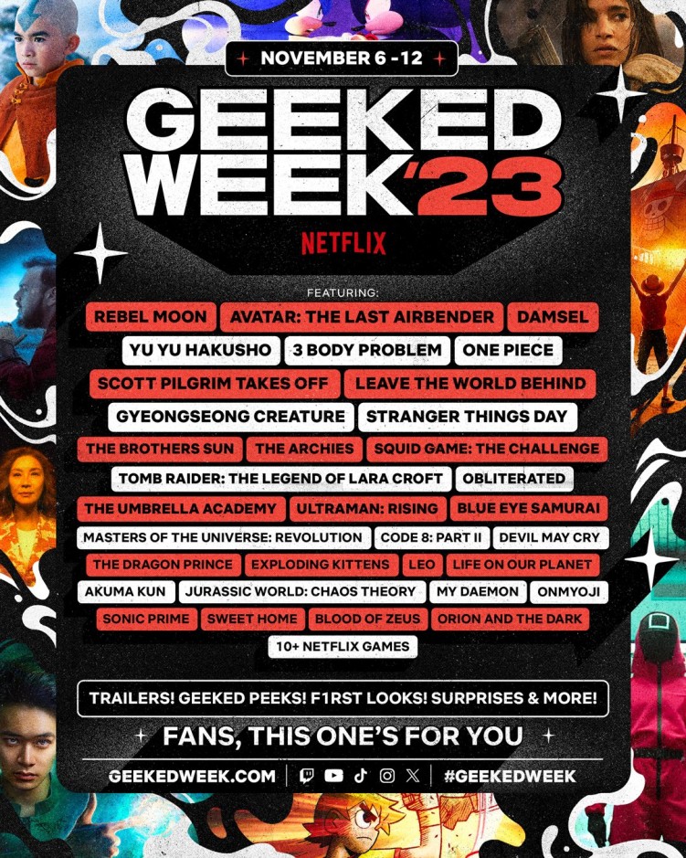 Netflix Geeked Week 2023 Roster