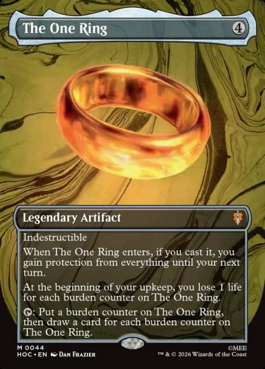 The One Ring card with art by Dan Frazier