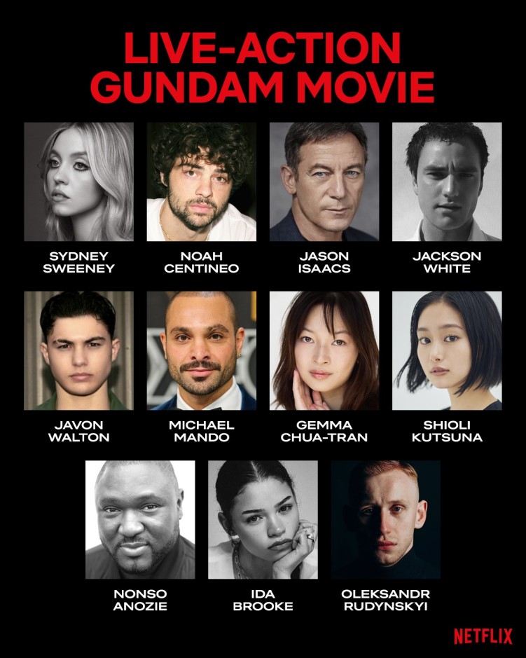 The cast of Netlfix's live-action Gundam movie