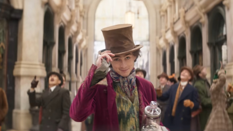 Timothee Chalamet as Willy Wonka