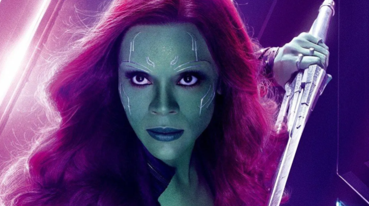 Zoe Saldana as Gamora in the Guardians of the Galaxy trilogy