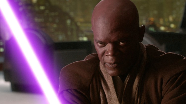 Samuel L Jackson as Mace Windu in Star Wars