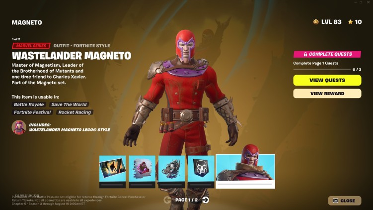 Wastelander Magneto in Fortnite