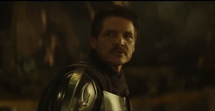 Pedro Pascal as Din Djarin in The Mandalorian and Grogu