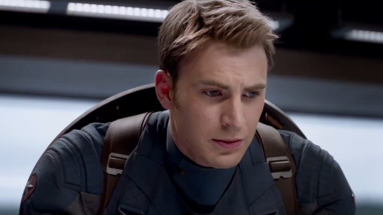 Chris Evans as Captain America in Captain America: The Winter Soldier