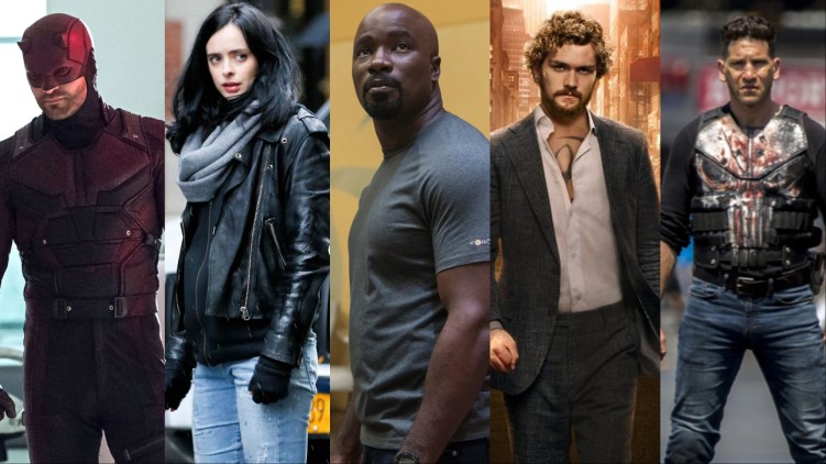 Daredevil, Jessica Jones, Luke Cage, Iron Fist, and The Punisher