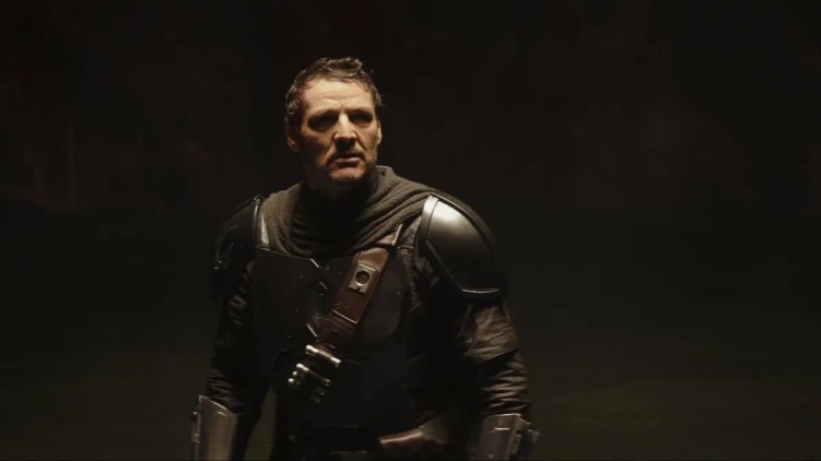 Pedro Pascal as Din Djarin in The Mandalorian and Grogu