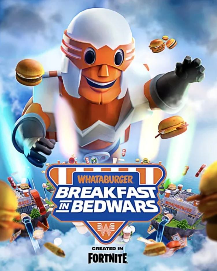 Whataburger's Breakfast in Bedwars Map Poster