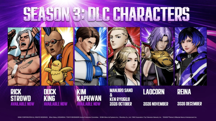 Fatal Fury: City of the Wolves as Season 3 DLC characters