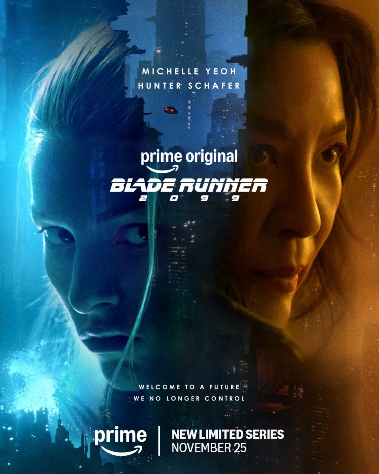 Michelle Yeoh and Hunter Schafer in Blade Runner 2099