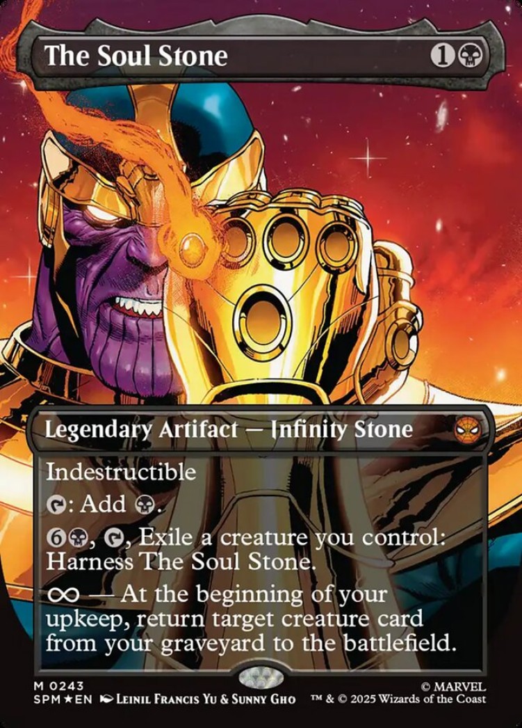 The Soul Stone from Magic: The Gathering Marvel's Spider-Man set