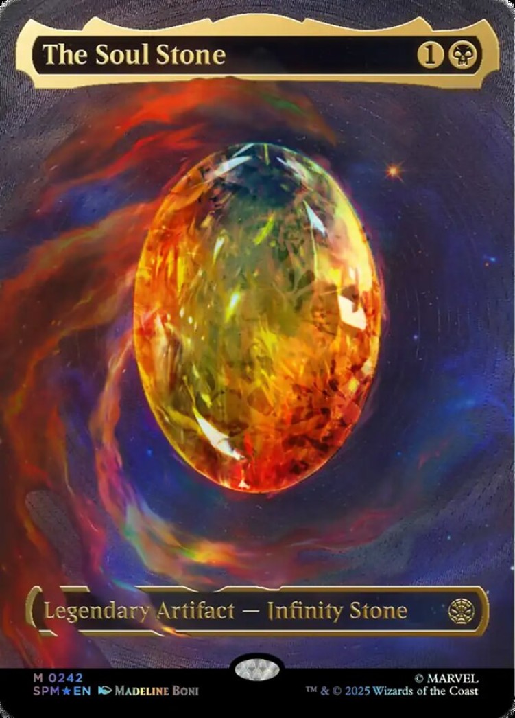 The Soul Stone from Magic: The Gathering Marvel's Spider-Man set