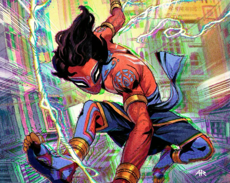 Pavitr Prabhakar aka Spider-Man India's comic cover for Spider-Man: Across the Spider-Verse