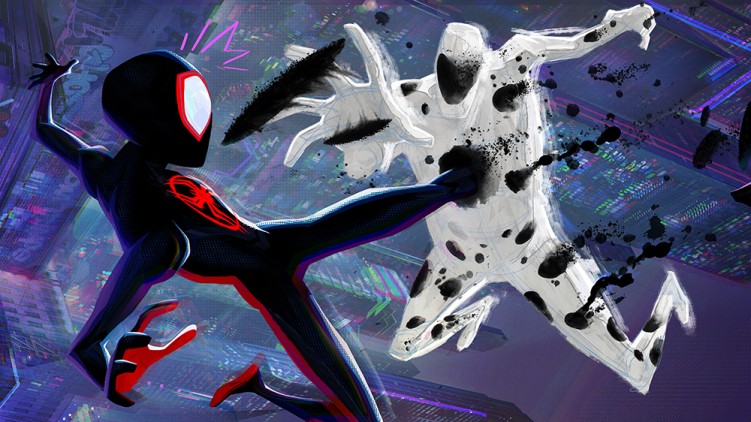 Miles Morales and The Spot in Spider-Man: Across the Spider-Verse