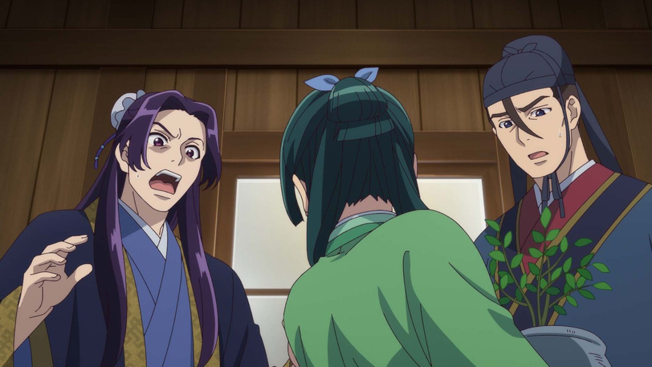 The Apothecary Diaries Episode 22 Preview Shows Maomao Challenging Lakan + New Character Trailers