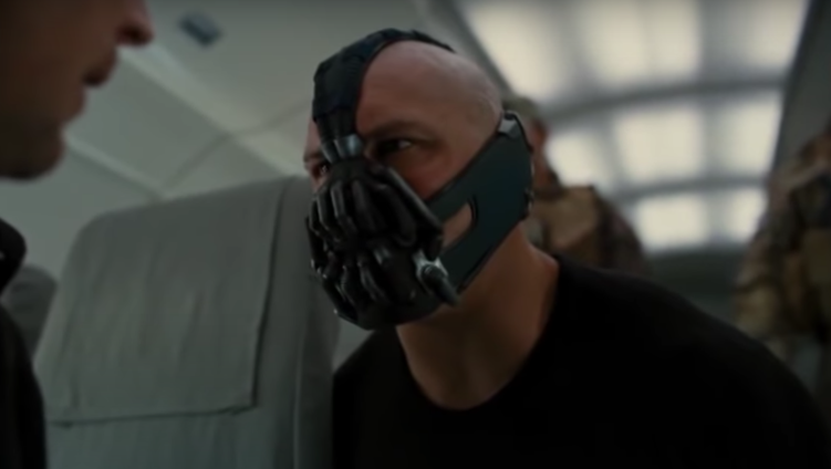 Tom Hardy as Bane in The Dark Knight Rises