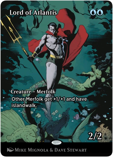 Lord of Atlantis MTG card from Magic: The Gathering | Marvel's Super Heroes