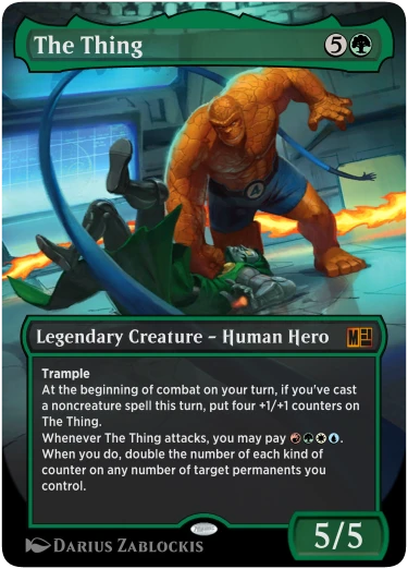 The Thing MTG card from Magic: The Gathering | Marvel's Super Heroes