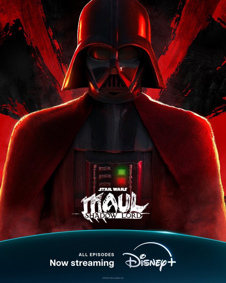 Darth Vader featured in the poster for Star Wars: Maul - Shadow Lord