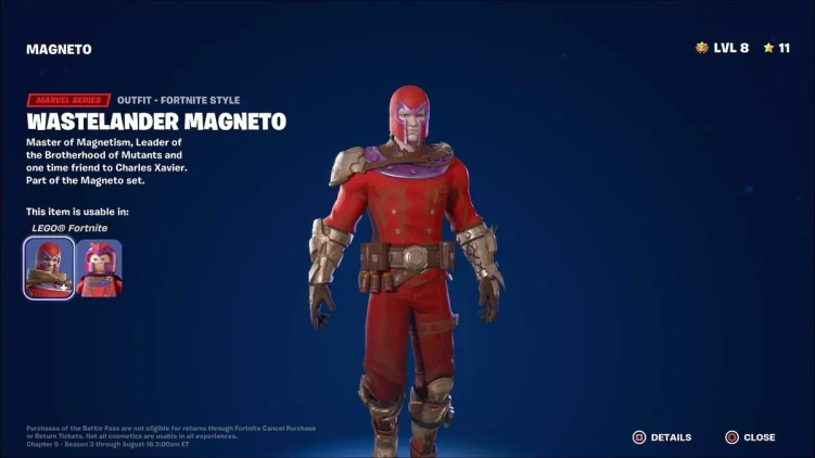 Magneto skin in Fortnite