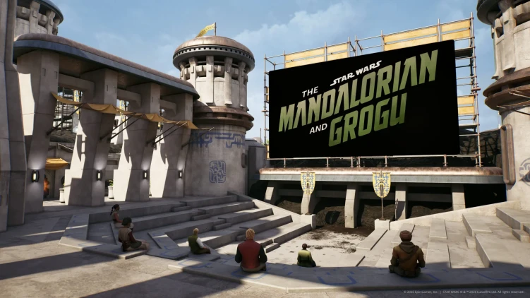 The Mandalorian and Grogu watch party in Fortnite