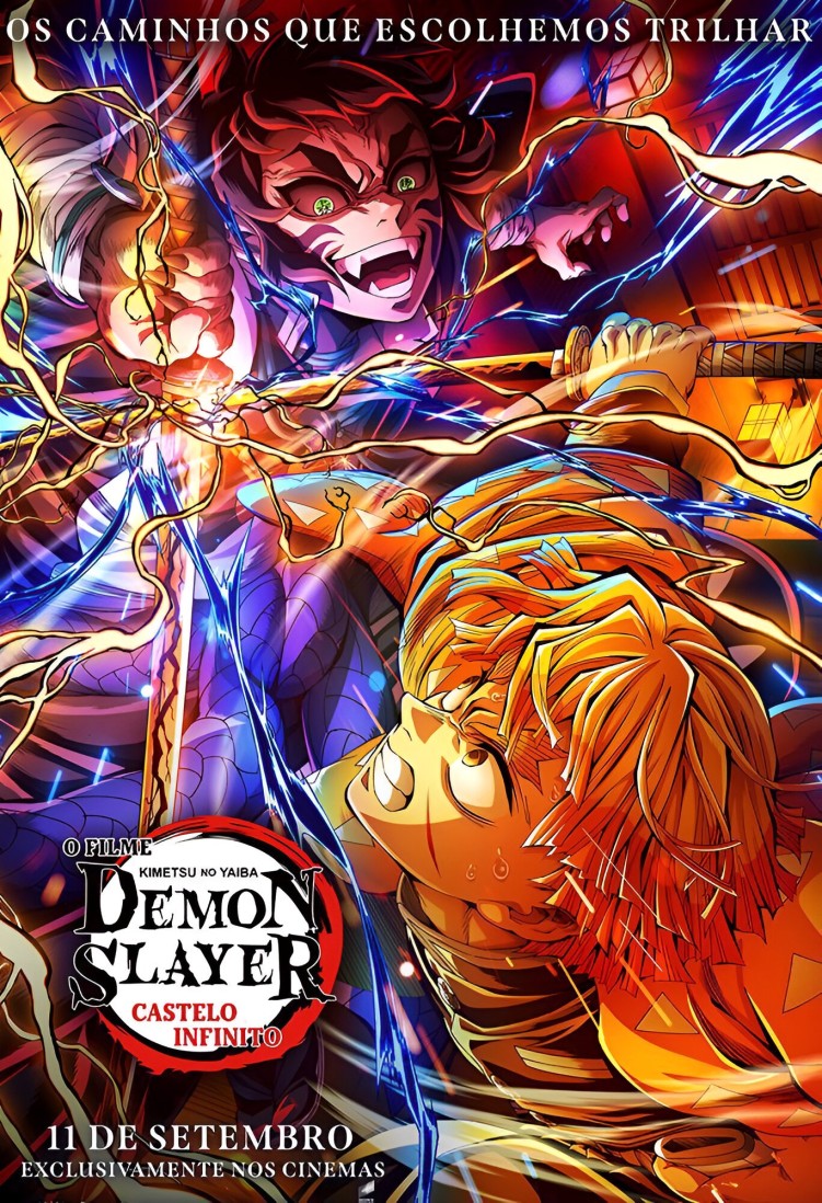 Zenitsu vs. Kaigaku in Demon Slayer: Infinity Castle